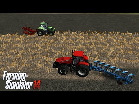 Fs14 Farming Simulator 14 - Two Plow in Same Field Timelapse #306