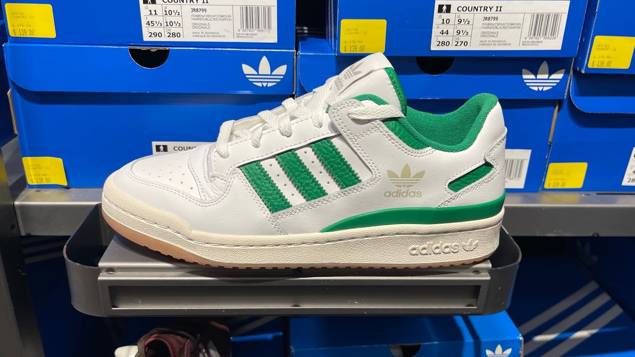 Adidas Forum Low CL (Cloud White/ Green/ Cloud White) - Style Code: IH7820