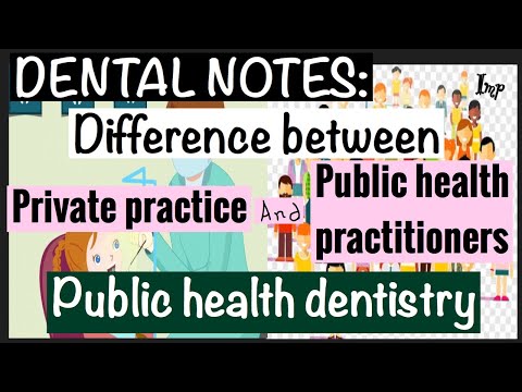 DIFFERENCE BETWEEN PRIVATE DENTAL PRACTICE AND PUBLIC HEALTH PRACTITIONERS | PUBLIC HEALTH DENTISTRY