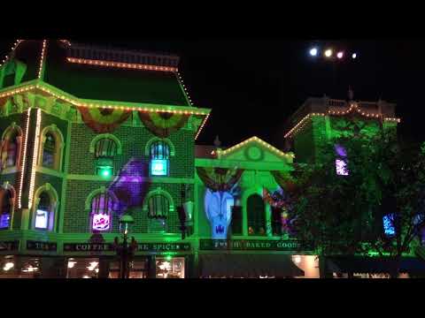 Light show on Main street at Mickey's Halloween Party