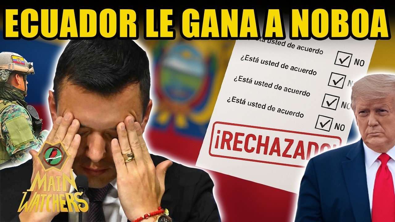 Ecuador FRENA a NOBOA, dice que NO a ENTREGARSE a USA