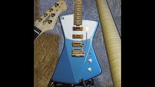 Video thumbnail for St Vincent STV60 Flamed Maple Neck - Sterling by Music Man Electric Guitar by DuBaldo Music Center