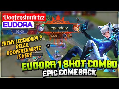 Eudora 1 Shot Combo, Epic Comeback !! [ Eudora Doofenshmirtzz ] Doofenshmirtzz Eudora Mobile Legends Video