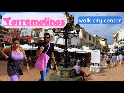 Beautiful centre - Torremolinos, Spain. 4K Walk tour. Costa del Sol