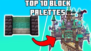 Top 10 Block Palettes in Minecraft! Builders Academy!