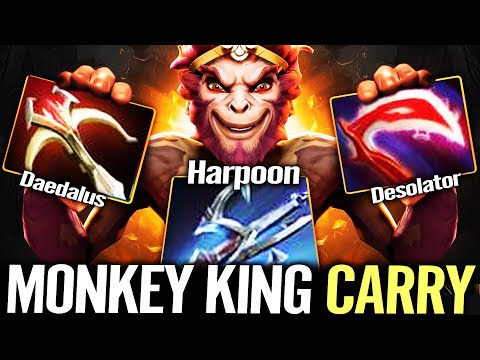 Monkey King Should Not Exist (DOTA 2 BROKEN BUILD) Desolator + Daedalus + Harpoon