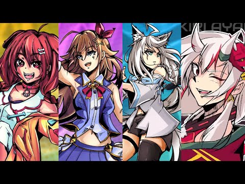 Idol Showdown: All 4 VTuber Characters Gameplay | HOLOLIVE FIGHTING GAME!