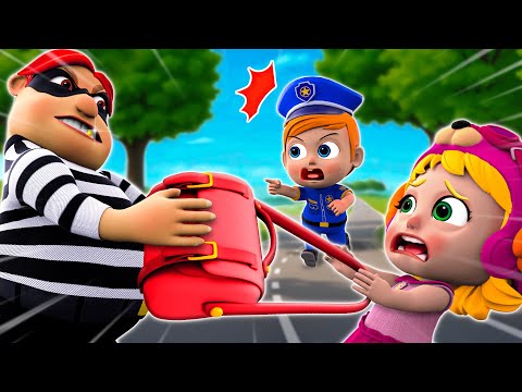 Baby Police Officer Chase Thief | Police Song + More Nursery Rhymes & Kids Songs | Pu & Po