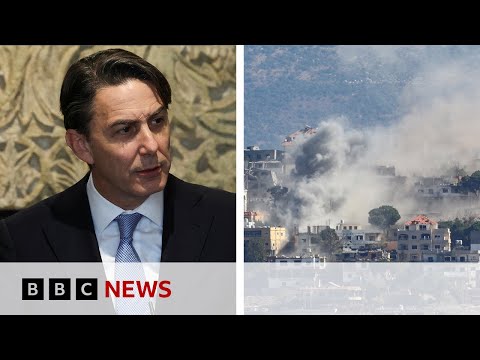 Video | US envoy in Beirut as ceasefire talks under way | BBC News