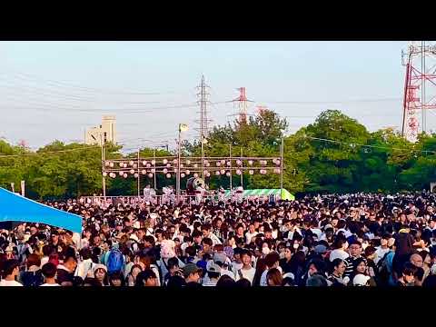 Parque Ochiai el día del “Festival de Verano Ciudadano Kasugai 2023”, que está lleno de gente