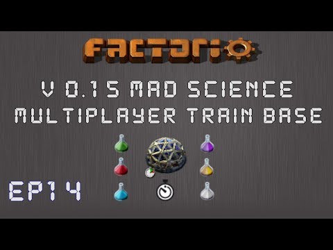 Factorio 0.15 Mad Science Ep 14: ME Factory! - Multiplayer Train Base, Let's Play,Gameplay