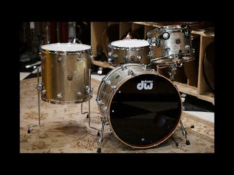 SOLD - DW 13/16/22/6.5x14" Collector Series Contemporary Classic Drum Set - Silver Sparkle