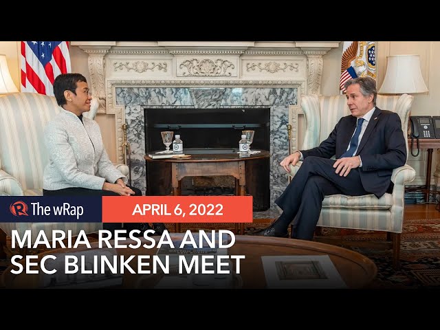 Maria Ressa, US Secretary of State Blinken discuss protection of independent media