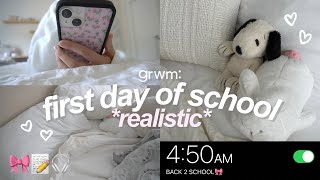 GRWM: first day of school 📓🎀 *realistic*