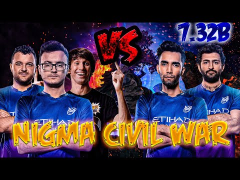 Nigma Civil War with the help of Dendi pudge Dota 2 Pro Highlights 7.32b