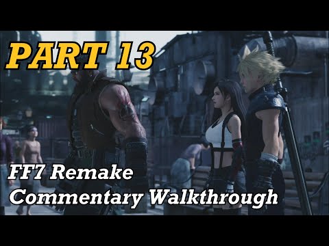 Final Fantasy VII Remake [Commentary Walkthrough] Part 13: Jumping off a Moving Train