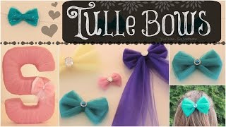 How To Make DIY TULLE BOWS | SoCraftastic