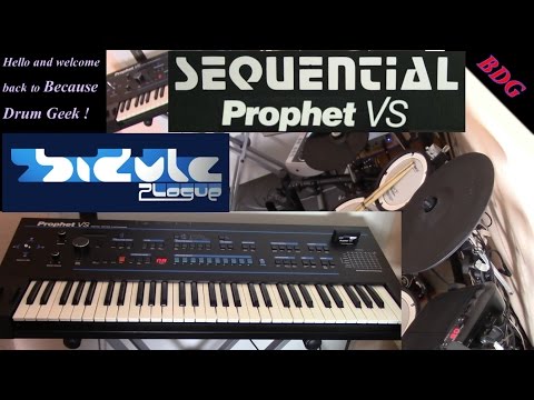 Sequential Prophet VS Synthesizer - eDrumming with Bidule