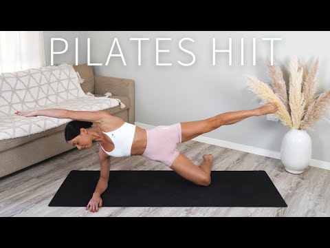20 MIN FULL BODY PILATES HIIT || Low Impact Workout (Stretch Included)