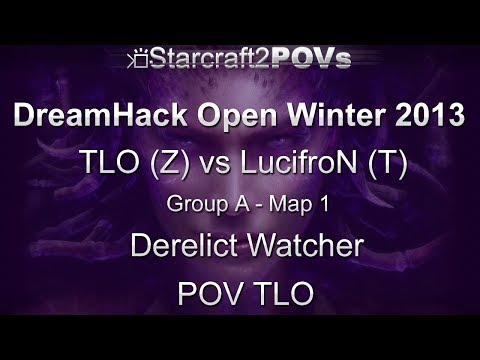 SC2 HotS - DreamHack Winter 2013 - TLO vs LucifroN - Group A - Map 1 - Derelict Watcher - TLO