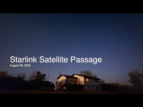 Passage of Starlink Satellites Aug  28, 2023