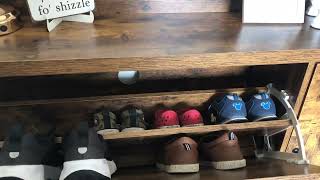 HUAHUU Shoe Cabinet with 2 Flip Drawers & Side Cabinet, Beautiful! Perfect for entry way
