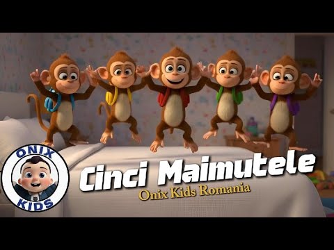 🐵 Cinci Maimuțele | Cântec cu Numere pentru Copii | Animație 3D | Onix Kids Romania 🔢