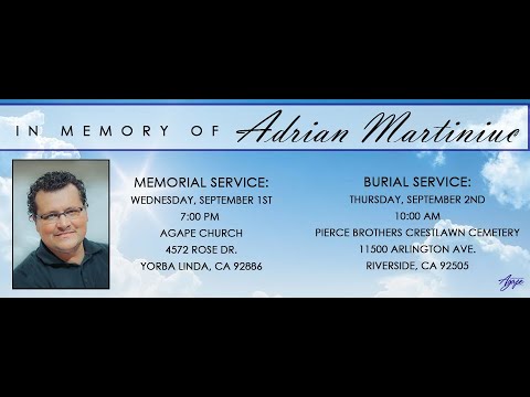 Memorial Service Adi Martiniuc  -  September 1, 2021