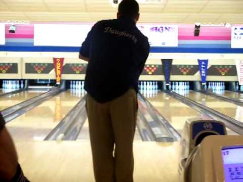 Tom Daugherty bowling with not as much hook