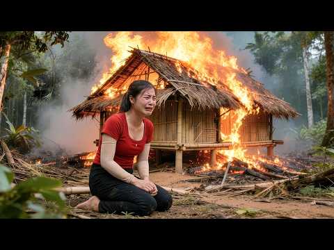 60 Days Alone Building a Dream Home After Her Bamboo House Burned Down | Vy Building Farm