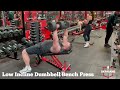 Low Incline Dumbbell Bench Press