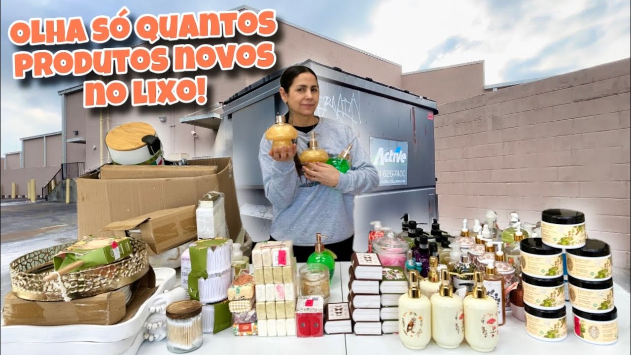 Olha só quantos produtos novos no lixo dos Estados Unidos!🇺🇸