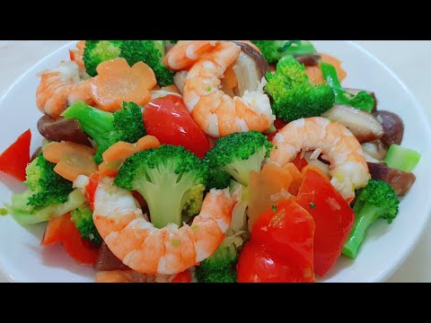 Tôm xào bông cải