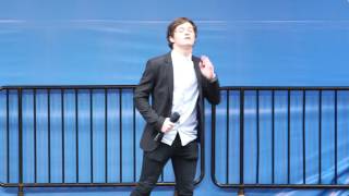 Adam Ladell performs Trouble and Viva La Vida at the Paralympics Welcome Home event