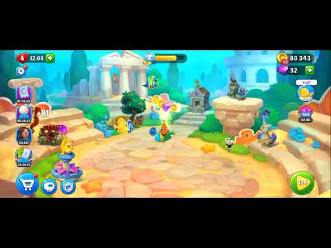 Fishdom game levels 121-125, Playrix games