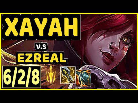 GUNKRAB (XAYAH) vs EZREAL - 6/2/8 KDA BOTTOM ADC GAMEPLAY - OC Ranked MASTER