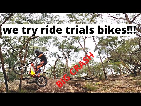 we ride trials bikes with Oset bikes down under Pete Goddard