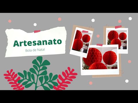 Como fazer Bola de Natal com Papel de seda | Artesanato dobradura   Programa Note e Anote  DIY ideia