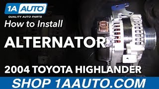 How to Replace Alternator 04-07 Toyota Highlander L4 2.4L