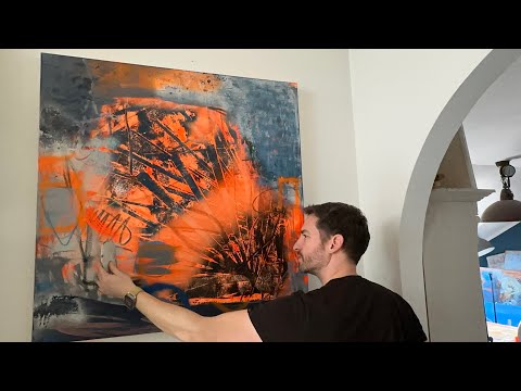 Abstract acrylic painting | 1 meter 3D canvas | abstract painting