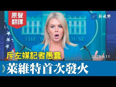 萊維特簡報會上首次發怒，回應左媒關於洛杉磯騷亂反常識提問。#萊維特 #白宮簡報會 #洛杉磯 | 新視野 20250611 (萊維特簡報會上首次發怒，回應左媒關於洛杉磯騷亂反常識提問。#萊維特 #白宮簡報會 #洛杉磯  | 新視野 20250611)