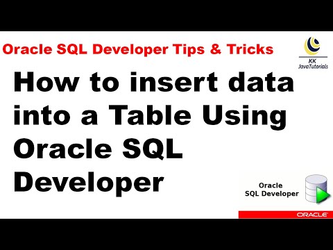 How To Insert Data Into A Table Using Oracle Sql Developer Oracle Sql Developer Tutorial