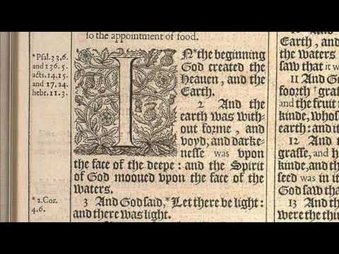 King James Bible in 17th Century Pronunciation: Genesis 1 in Robinson's Dialect (sample)