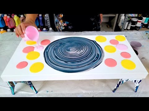 This Turned Out SO Good! - Gorgeous Soft Colors with Rings and Swirls - Acrylic Pouring