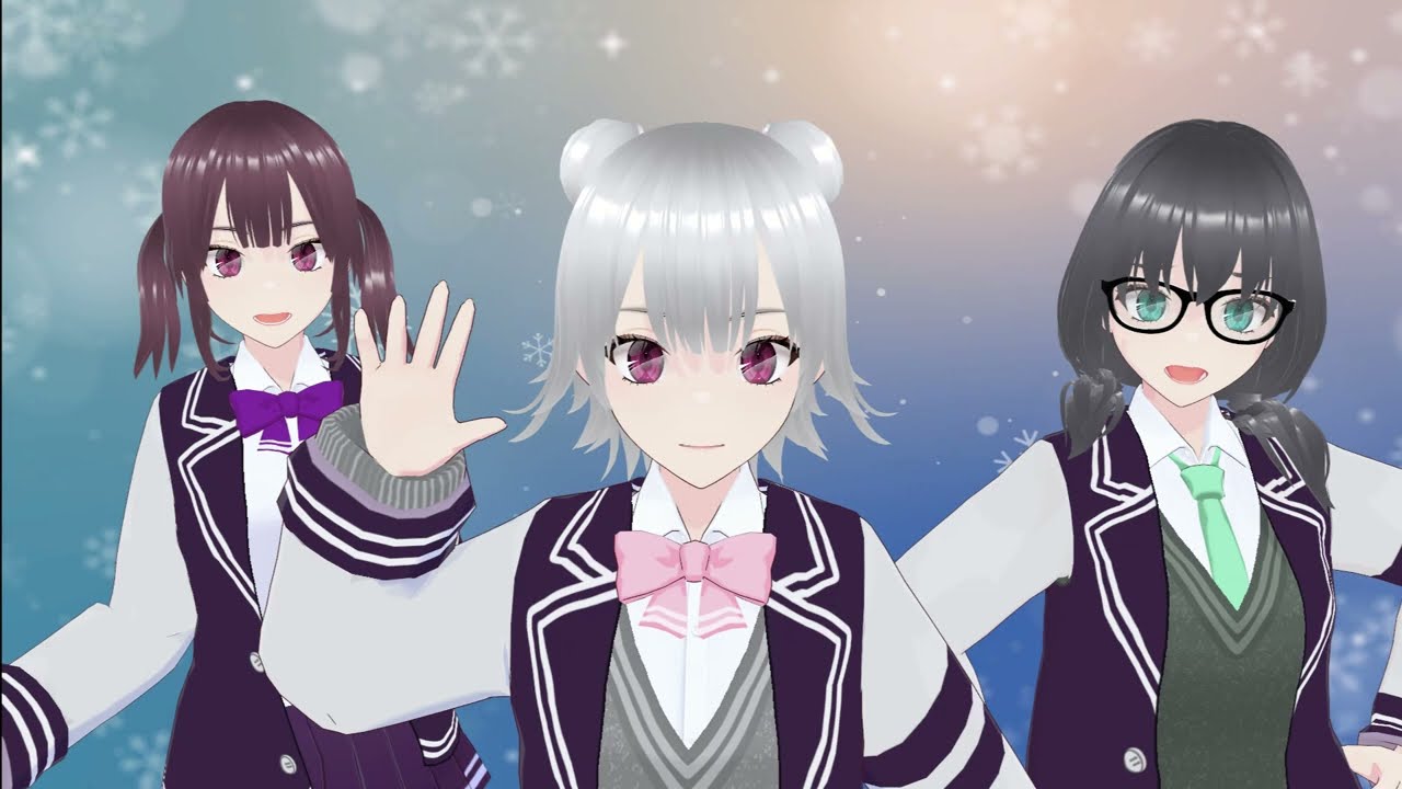 小春六花、夏色花梨、花隈千冬、二次創作3Dモデル予告 #Tokyo6