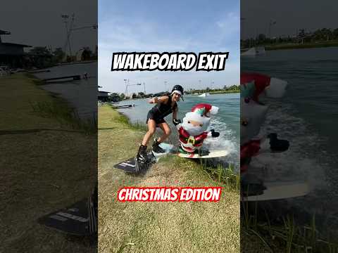 What about that exit?😎🧑‍🎄✌️ #wakeboarding #cablewakeboarding #wakeboard