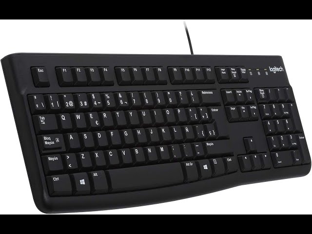 Vídeo relacionado con Logitech K120 Teclado con Cable Business para Windows, Tamaño Normal, Resistante a Líquido, Barra Espaciadora Curvada, PC/Portátil, Disposición QWERTY Español - Negro