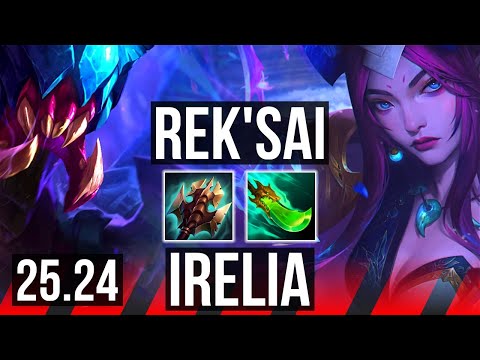 REK'SAI vs IRELIA (TOP) | Perfect KDA: 14/0/5, Hail Of Blades | KR Master | 25.24