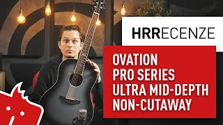 Video thumbnail for HRR: Ovation Pro Series Ultra Mid-Depth Non-Cutaway Silver Shadow by Kytary.cz