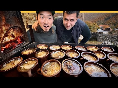 Crazy Mashed Lamb Stew Party 🇦🇿 Amazing Sheki Street Food Tour